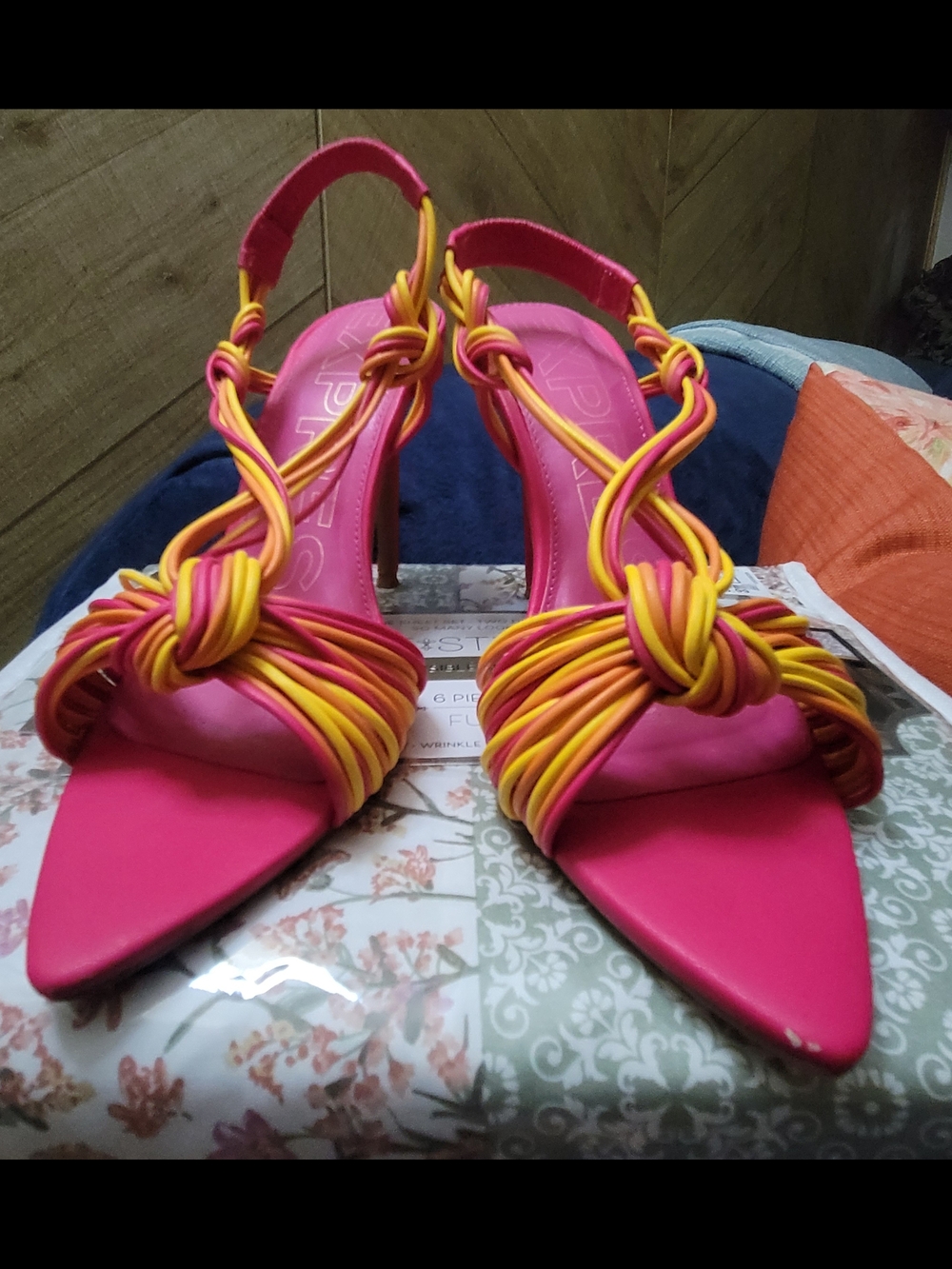 Express Woven Multi Strap Heeled Sandals